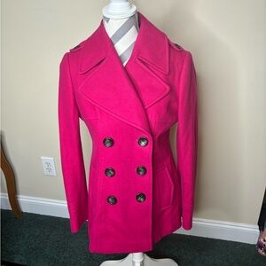 Hot Pink Pea Coat